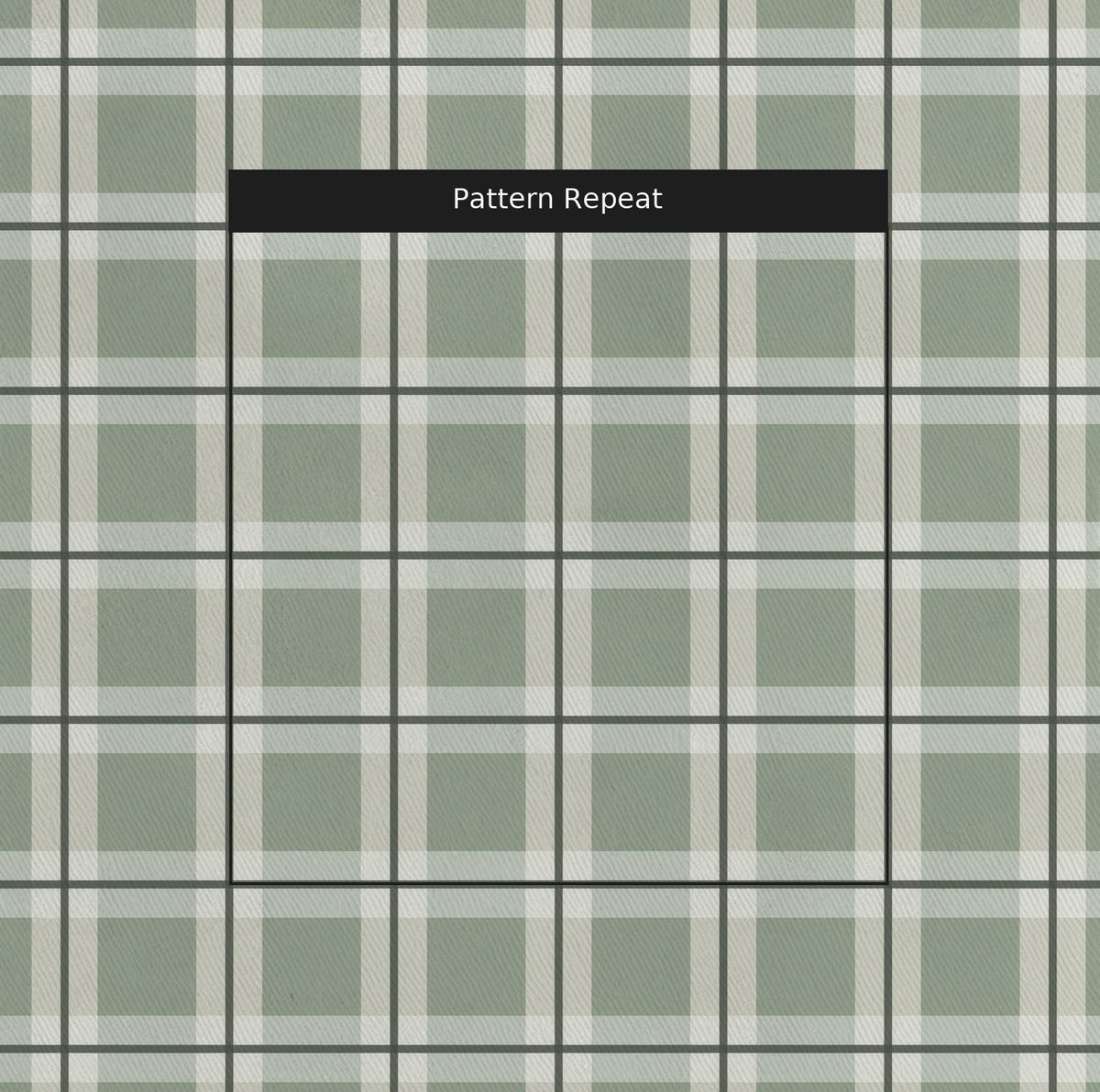 Check Please! - Green - Fabric - Painted Paper