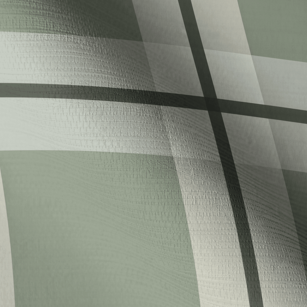 Check Please! - Green Faux Grasscloth Wallpaper - Painted Paper