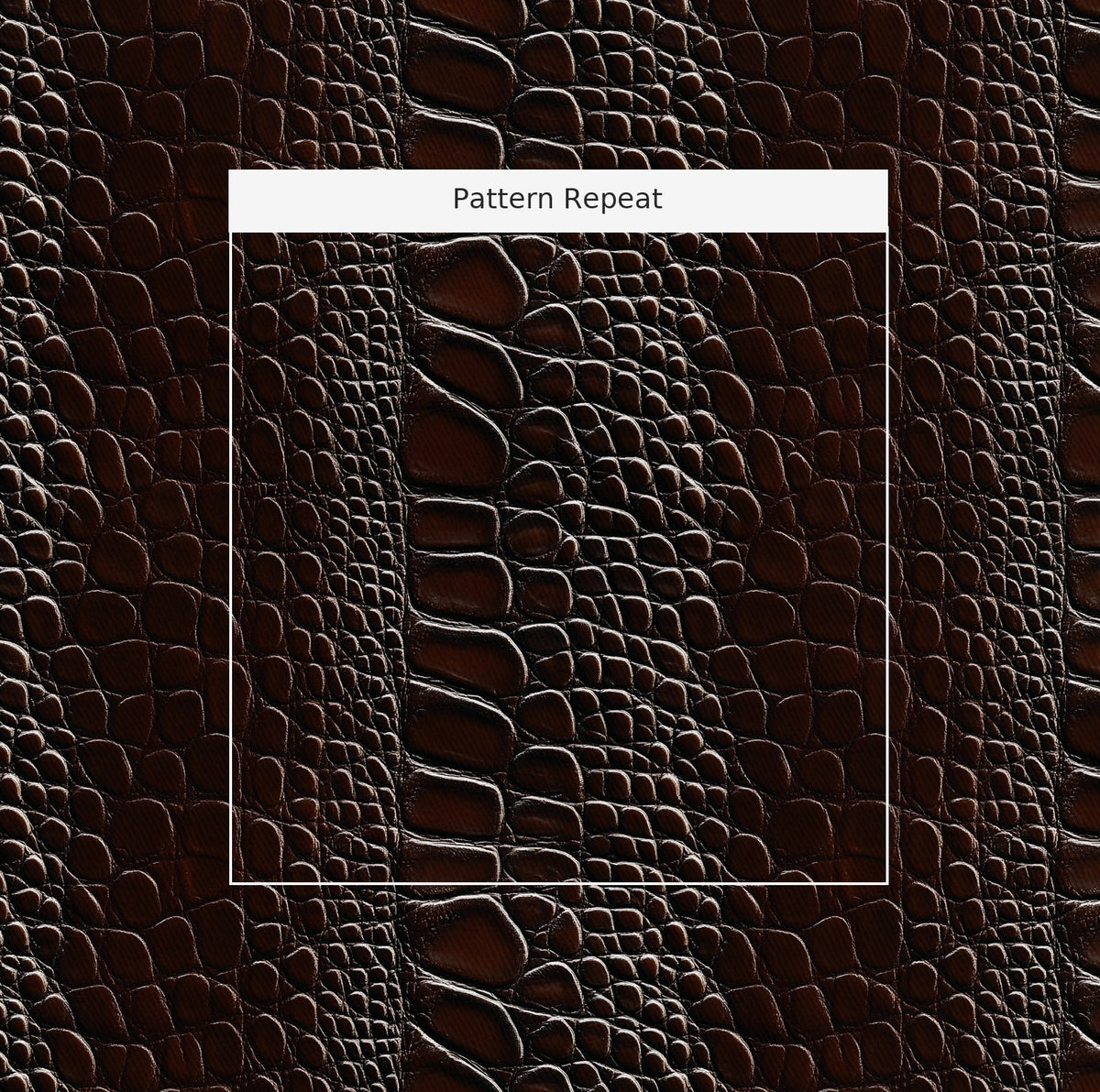 Chocolate Croc - Fabric - Painted Paper