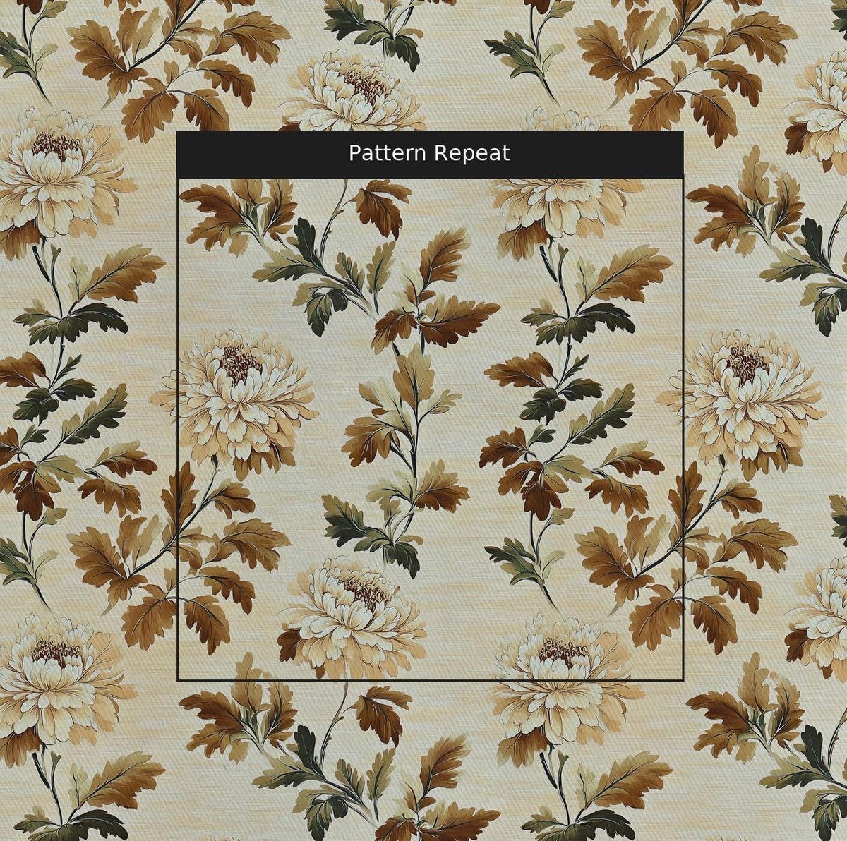 Chrysanthemum Charm - Fabric - Painted Paper