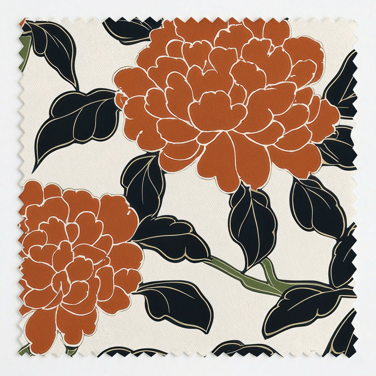 Chrysanthemum Night - Fabric - Painted Paper