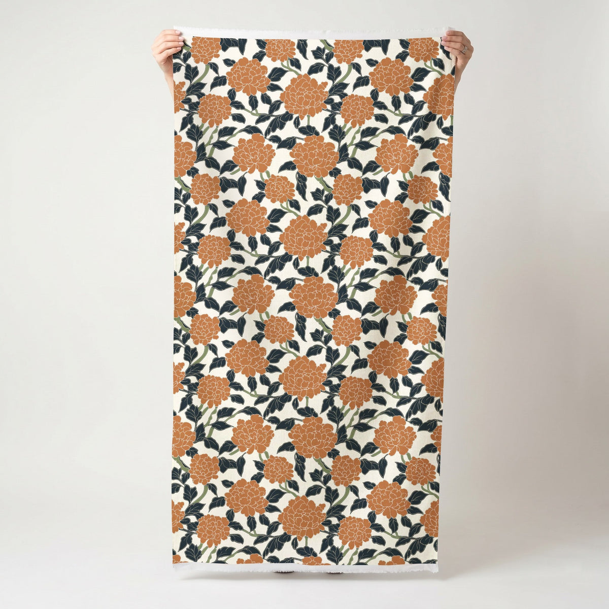 Chrysanthemum Night - Fabric - Painted Paper
