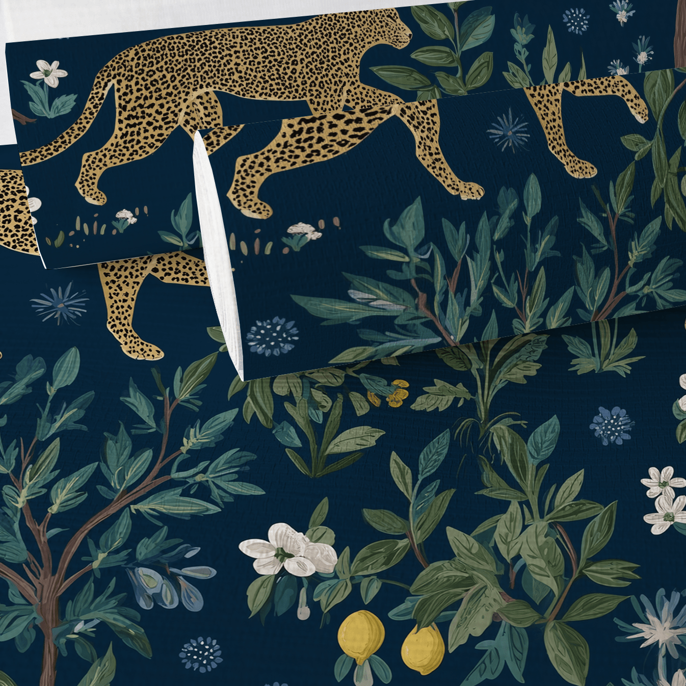 Citrus Panthera Faux Grasscloth Wallpaper - Painted Paper