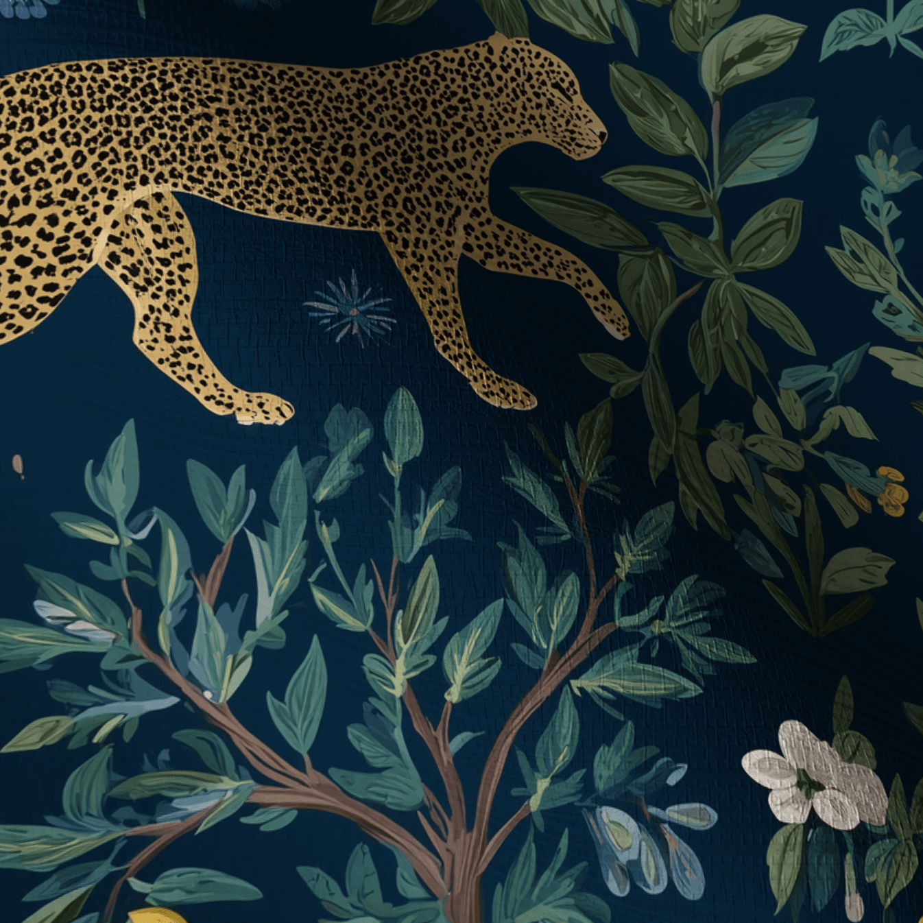 Citrus Panthera Faux Grasscloth Wallpaper - Painted Paper