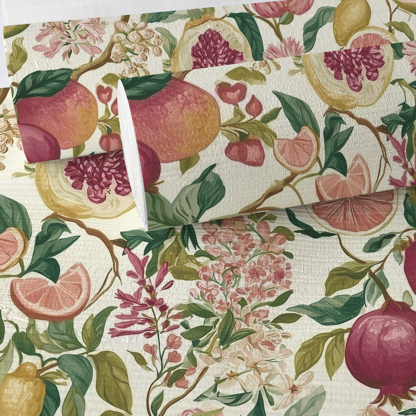 Citrus Sunshine Faux Grasscloth Wallpaper