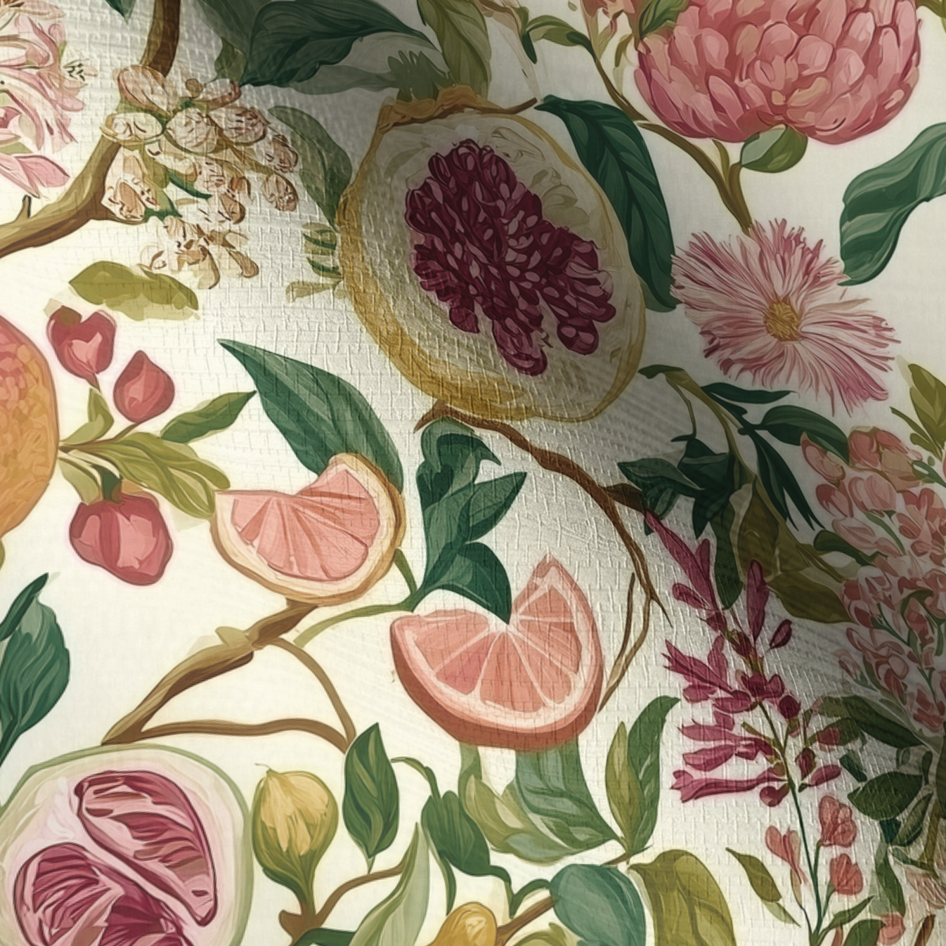 Citrus Sunshine Faux Grasscloth Wallpaper