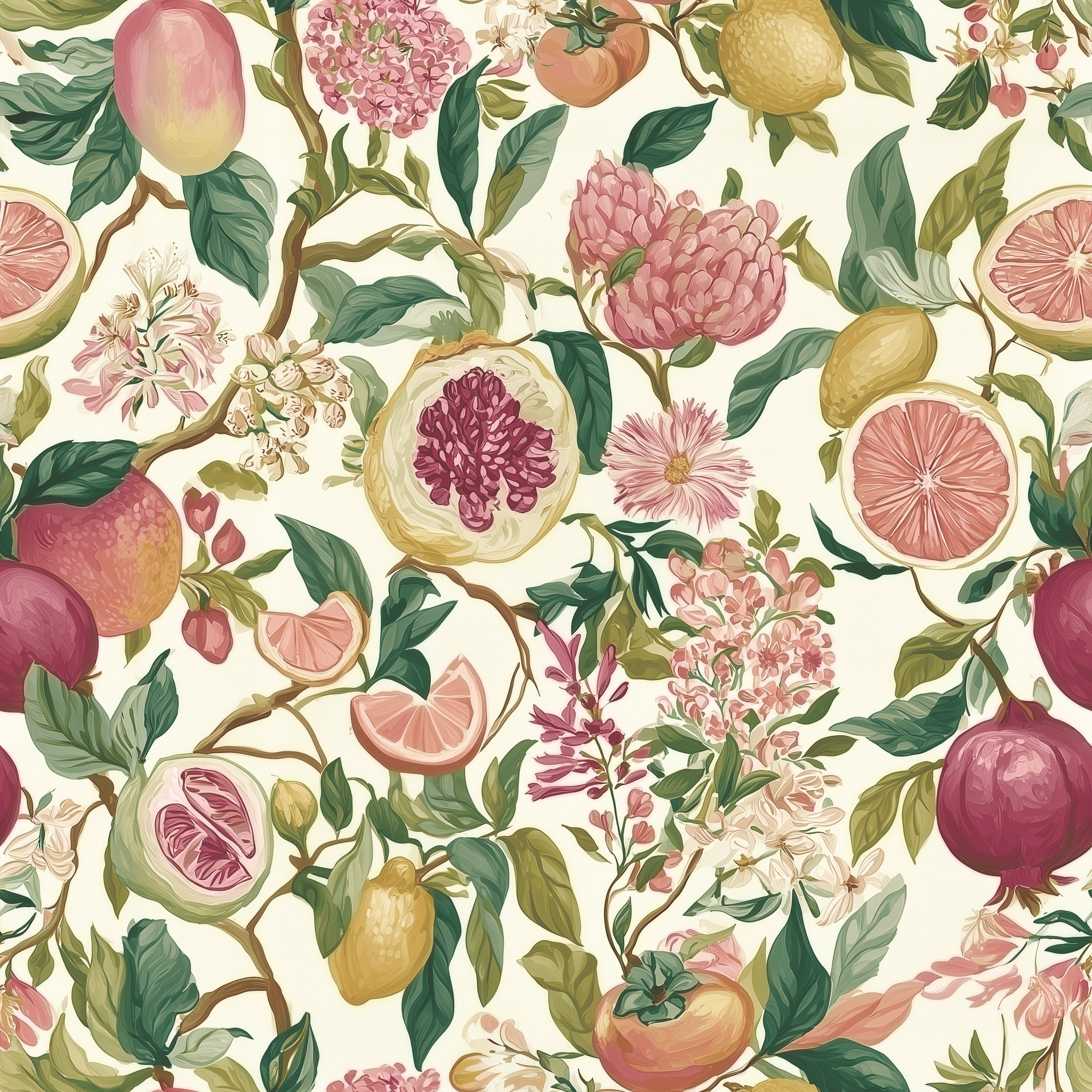 Citrus Sunshine Wallpaper - Painted Paper