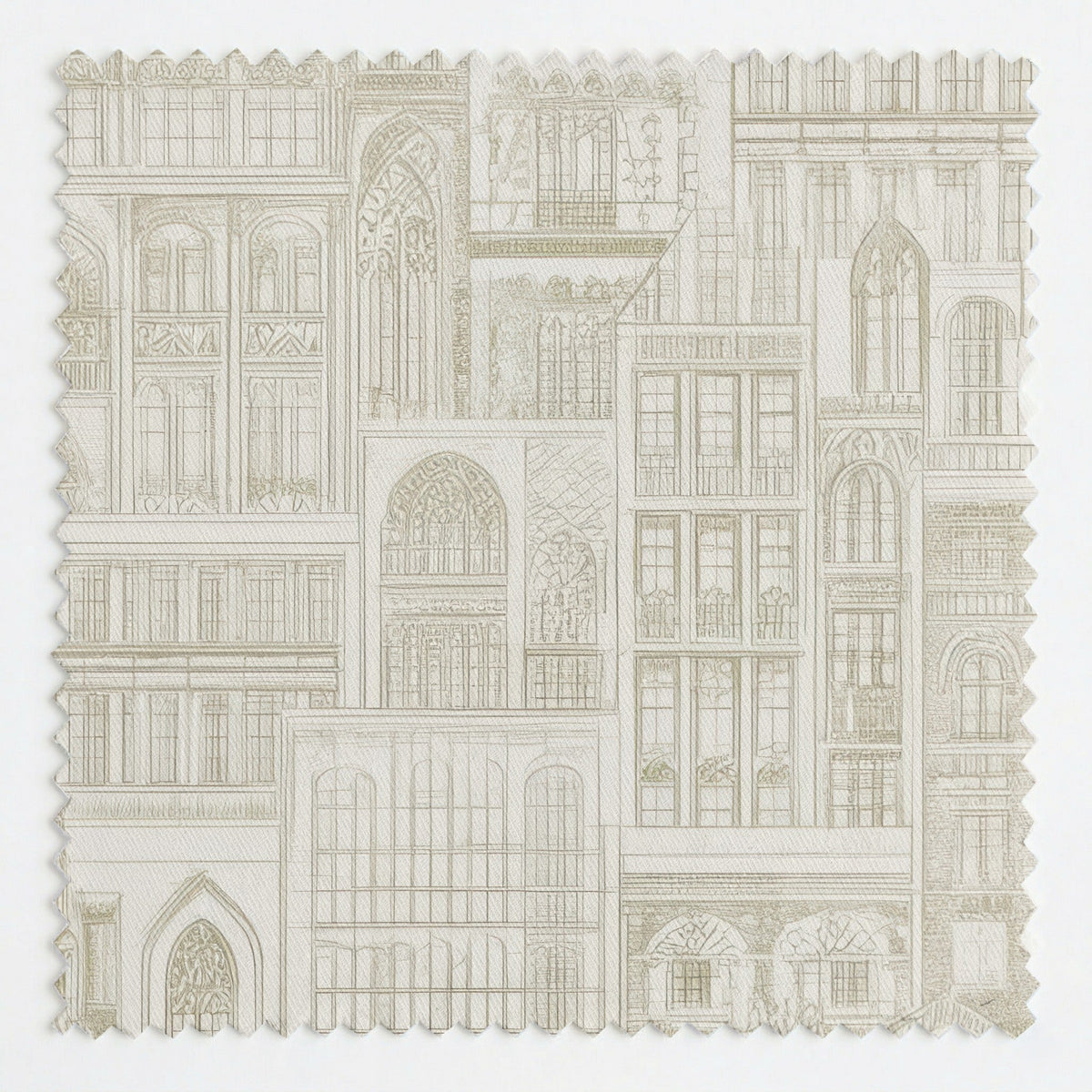 Cityscape - Fabric - Painted Paper