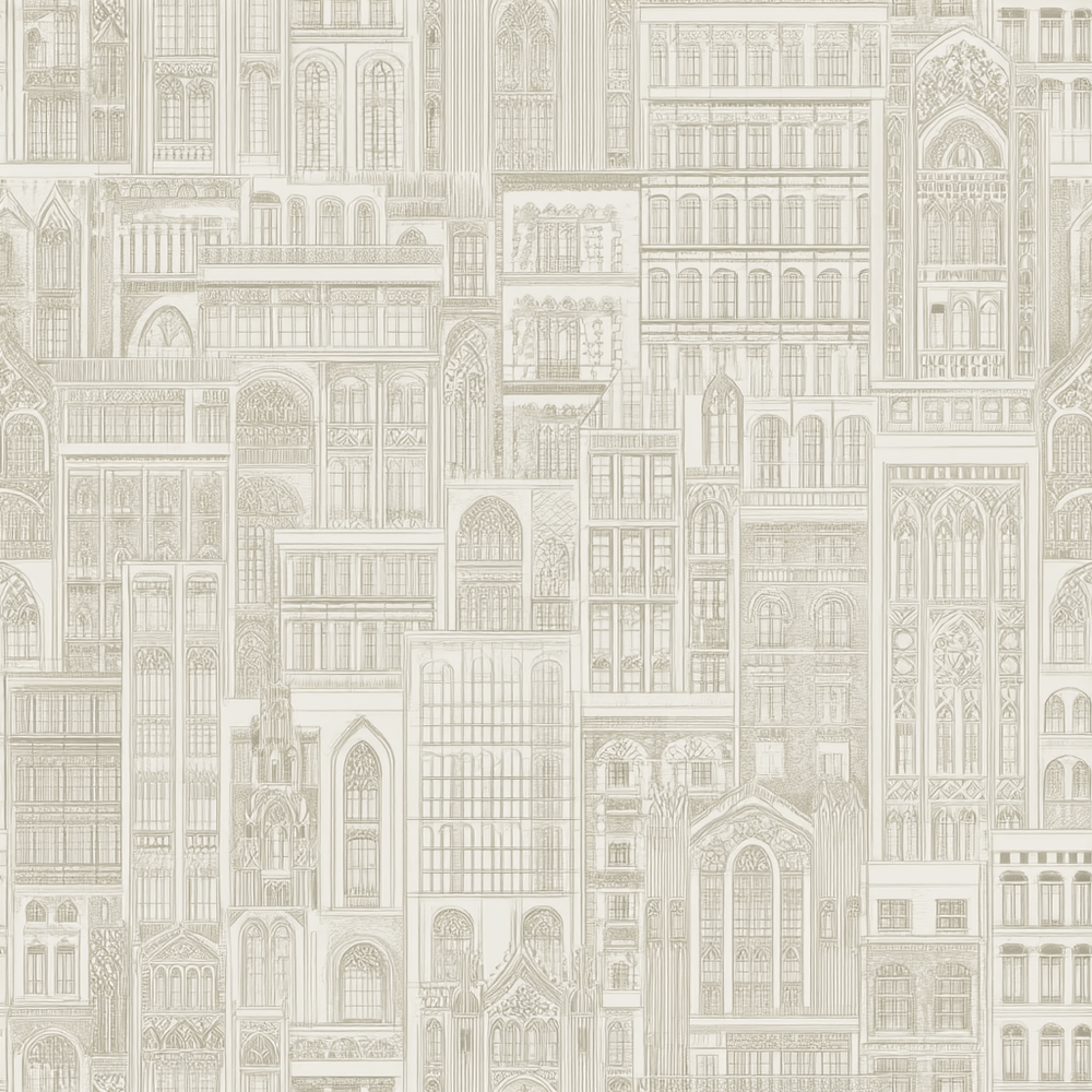 Cityscape Wallpaper - Painted Paper