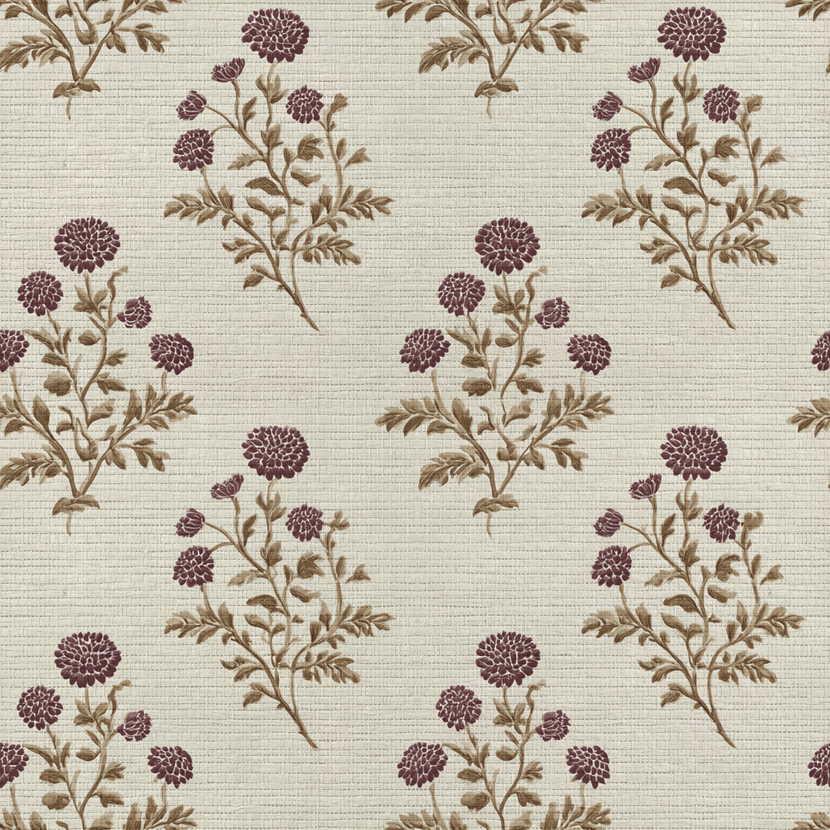 Clarice Block Print Faux Grasscloth Wallpaper - Painted Paper