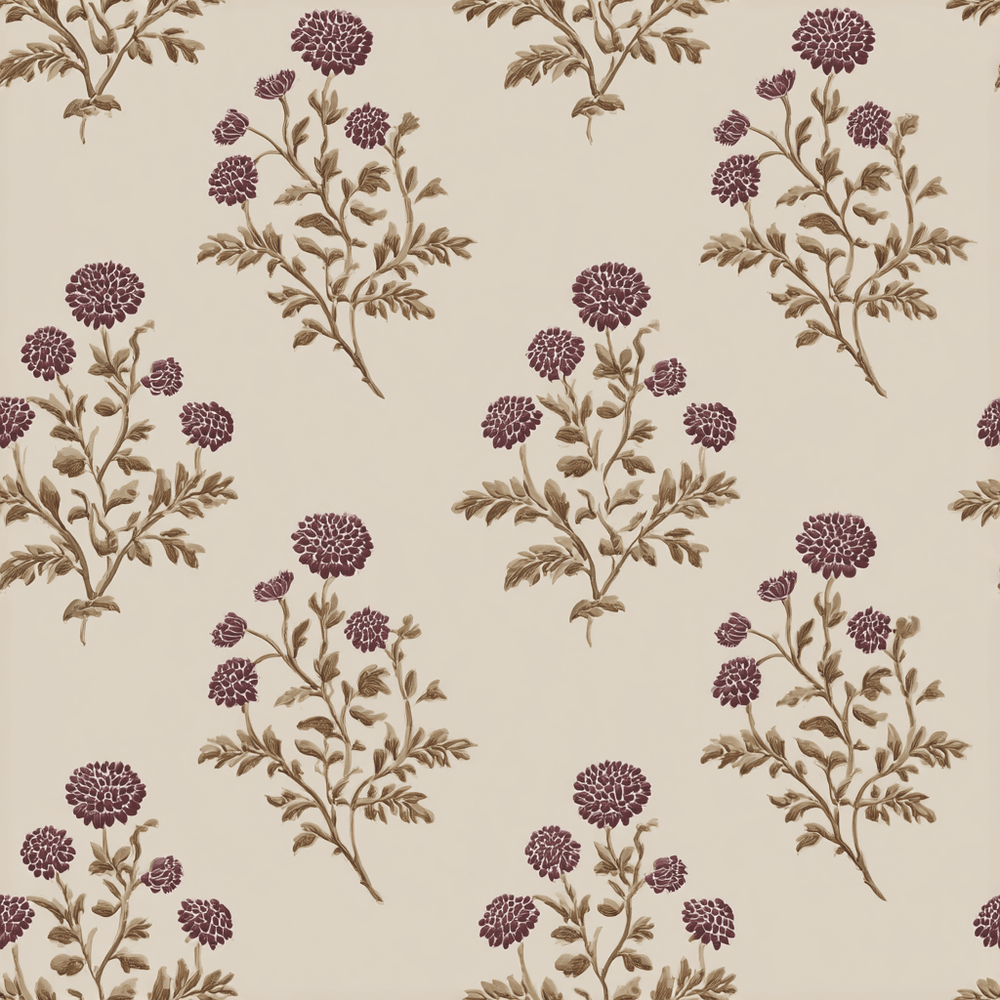 Clarice Block Print Wallpaper - Painted Paper