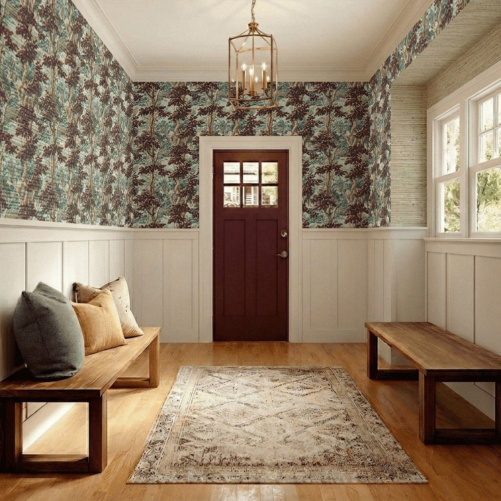 Claudia Faux Grasscloth Wallpaper - Painted Paper