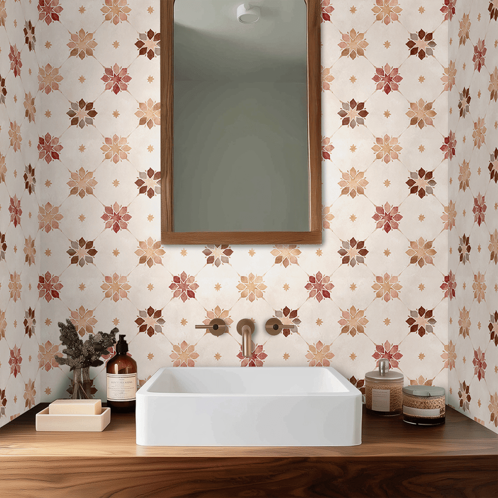 Clay Star Wallpaper - Painted Paper
