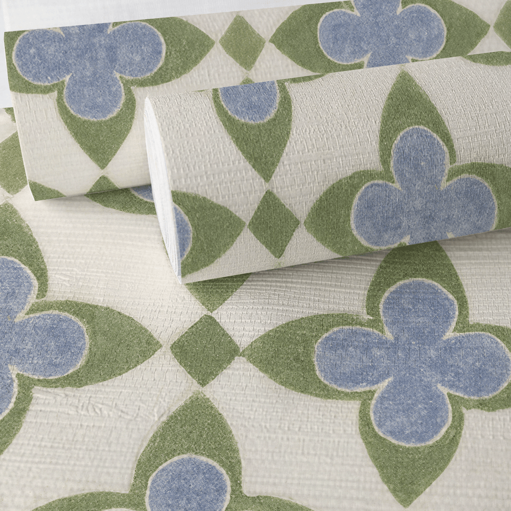 Clover Club Faux Grasscloth Wallpaper - Painted Paper