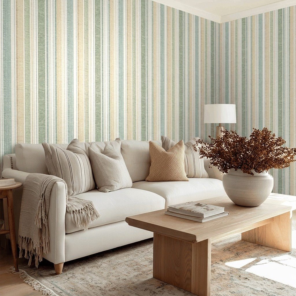 Coastal Reed Faux Grasscloth Wallpaper - Painted Paper