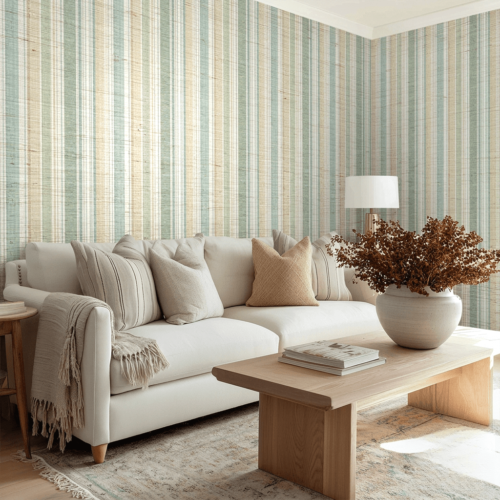 Coastal Reed Faux Grasscloth Wallpaper - Painted Paper