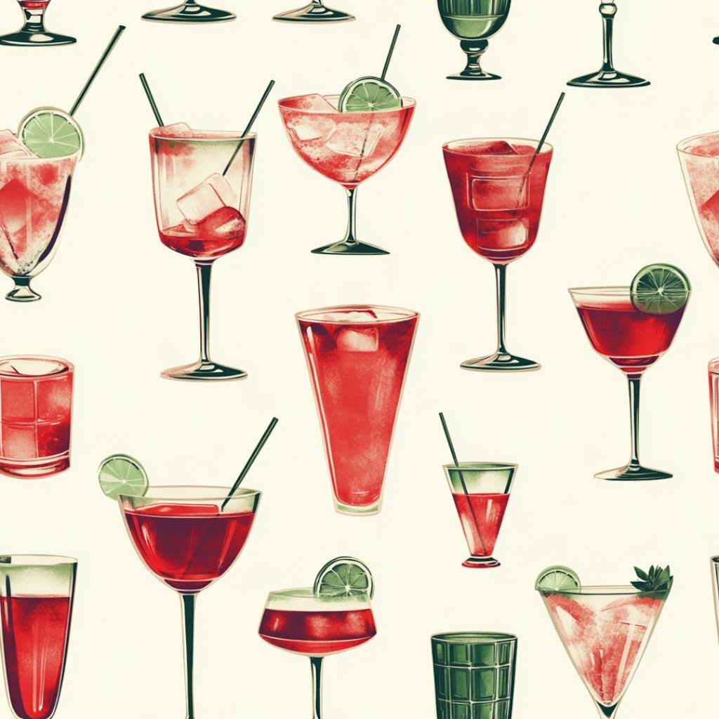 Cocktail Hour Wallpaper - Painted Paper