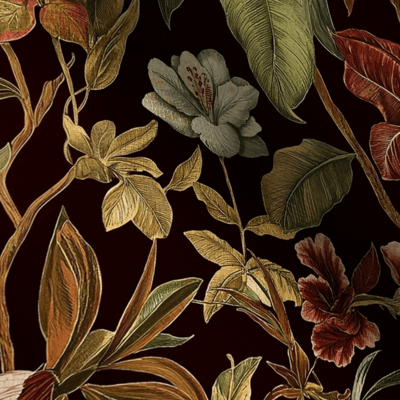 Cocoa Canopy Faux Grasscloth Wallpaper - Painted Paper