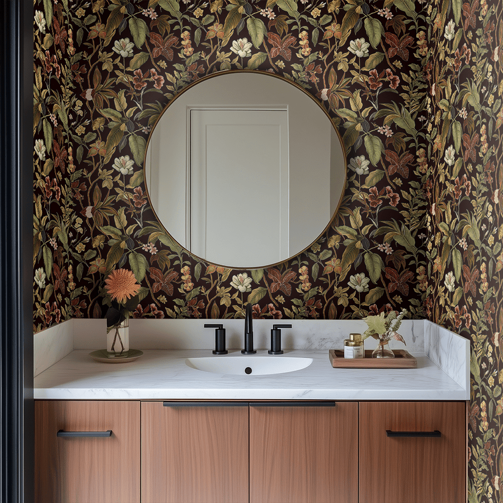 Cocoa Canopy Wallpaper - Painted Paper