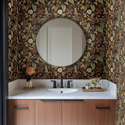 Cocoa Canopy Wallpaper - Painted Paper