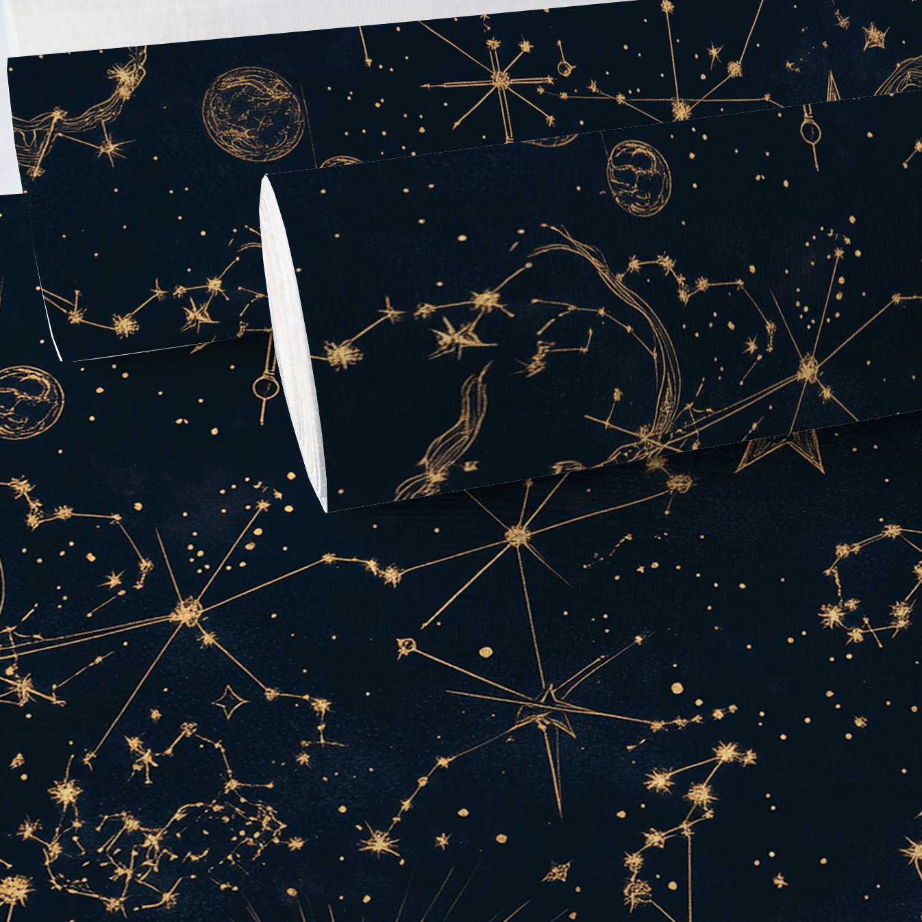 Constellation Faux Grasscloth Wallpaper