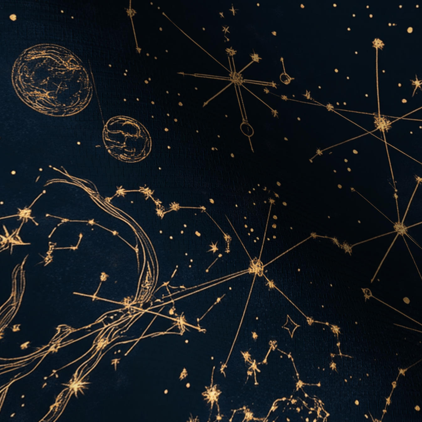 Constellation Faux Grasscloth Wallpaper
