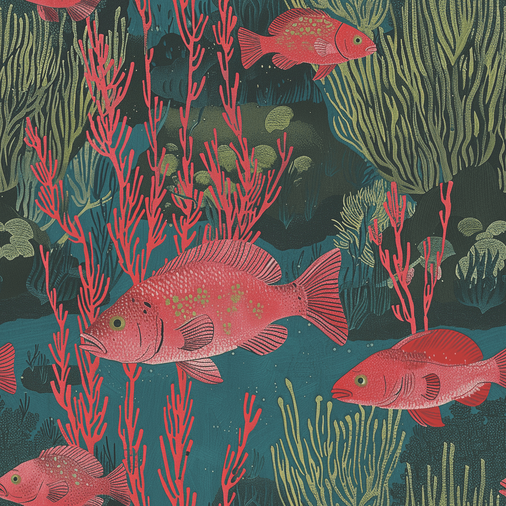 Coral Current Wallpaper - Painted Paper