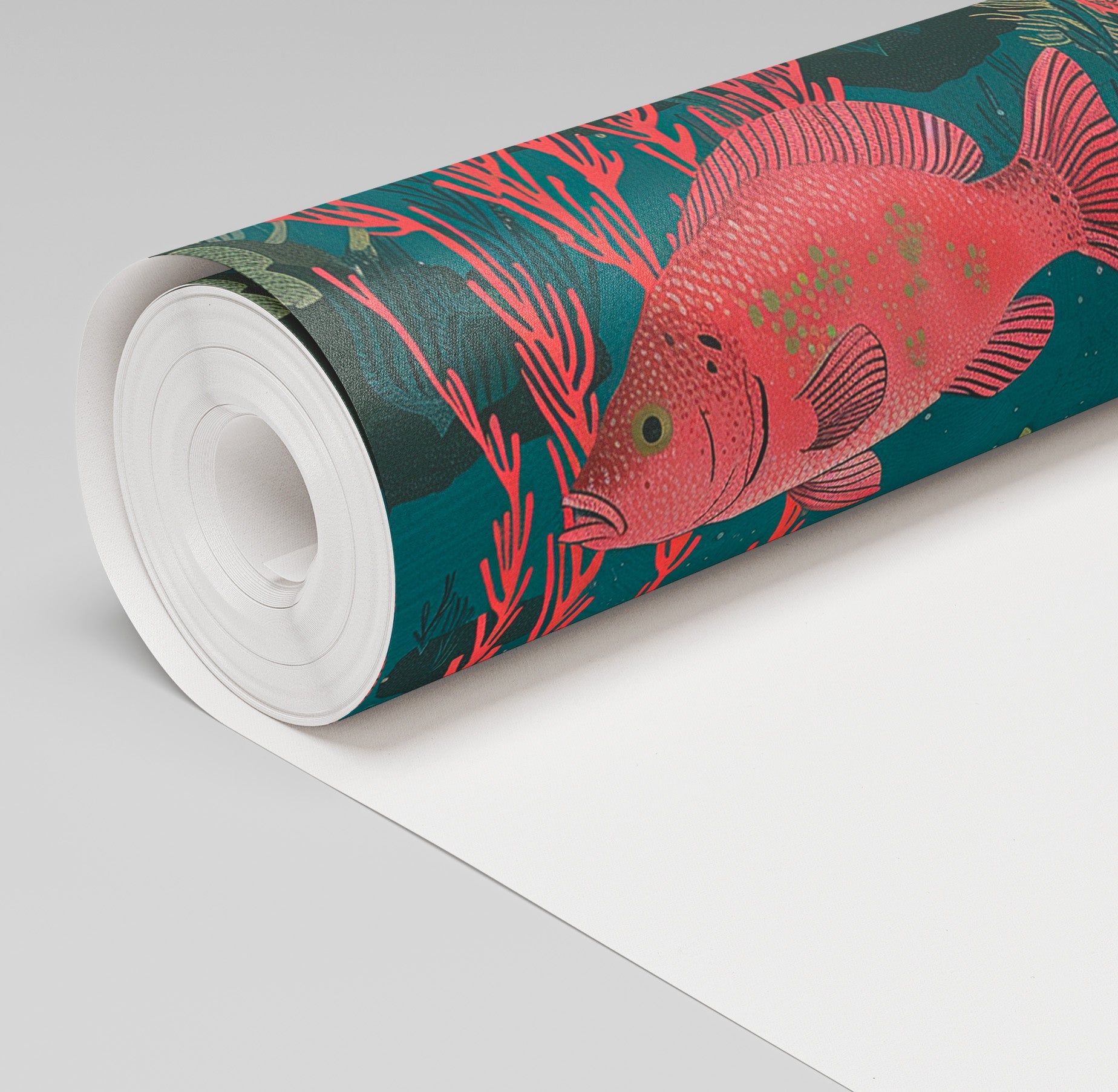 Coral Current Wallpaper - Painted Paper