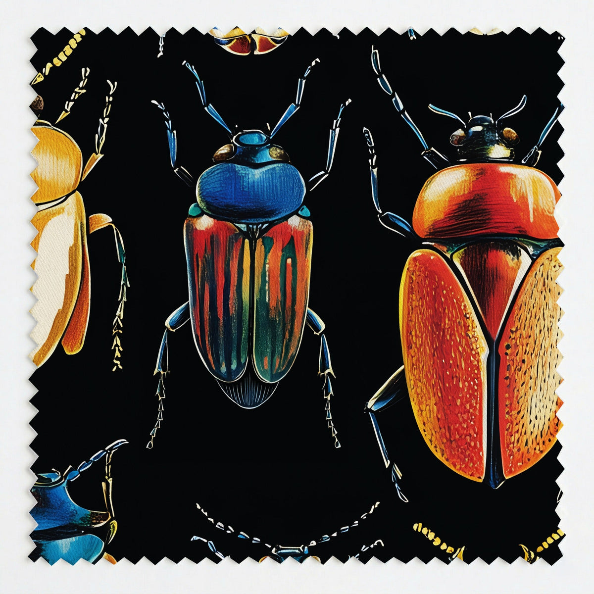 Corvus Beetles - Fabric - Painted Paper