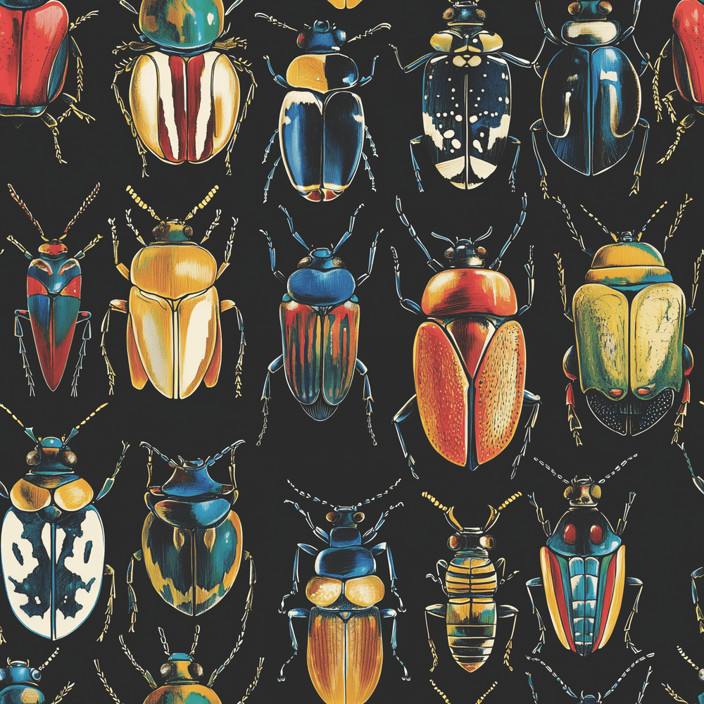 Corvus Beetles Wallpaper - Painted Paper