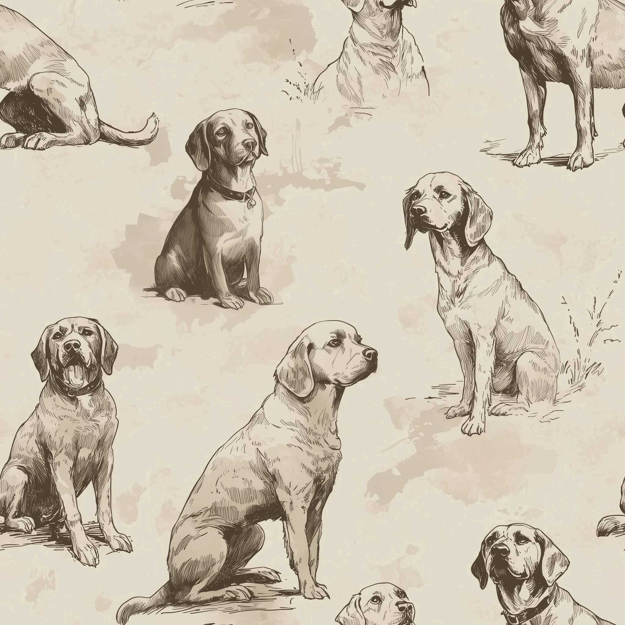 Country Companions Wallpaper - Painted Paper