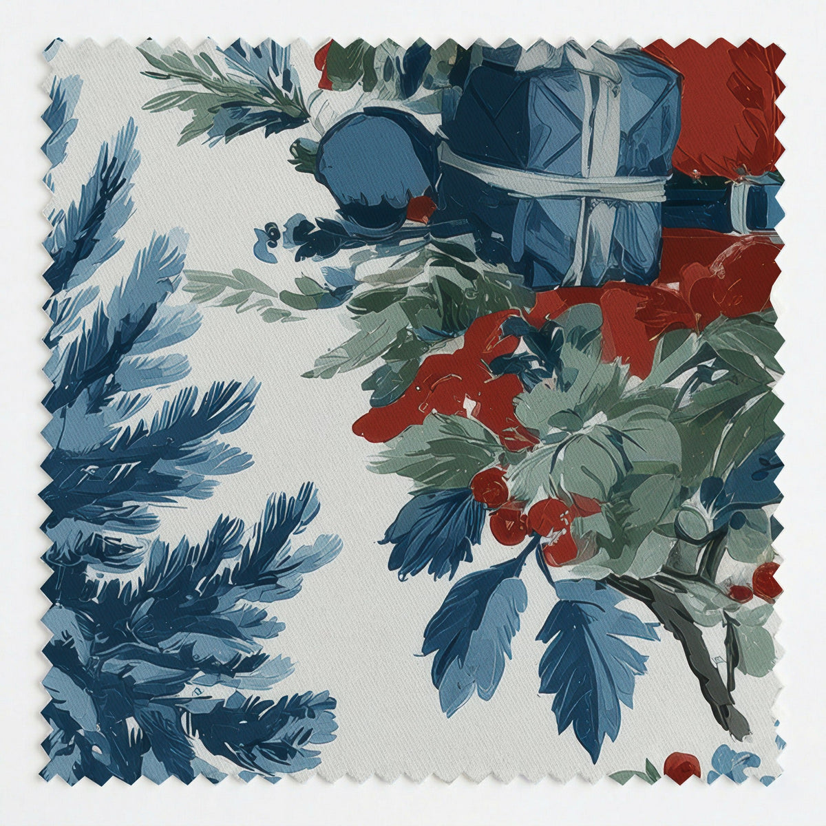 Cranberry Claus - Fabric - Painted Paper