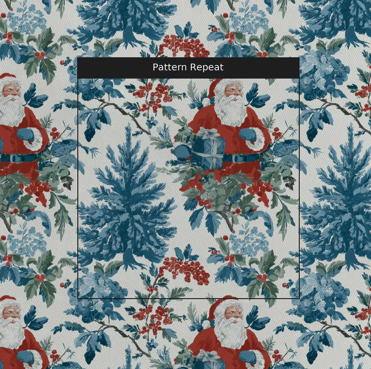 Cranberry Claus - Fabric - Painted Paper