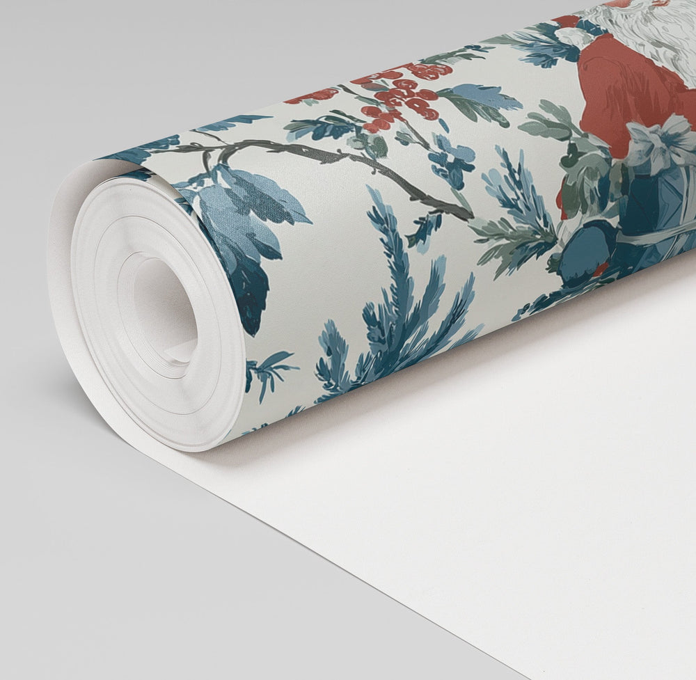 Cranberry Claus Wallpaper - Painted Paper