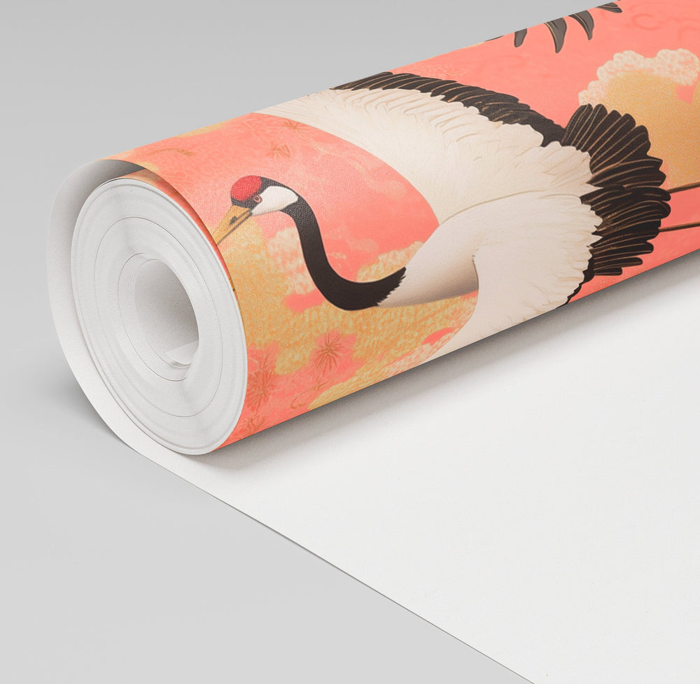 Crane Ballet Wallpaper - Painted Paper