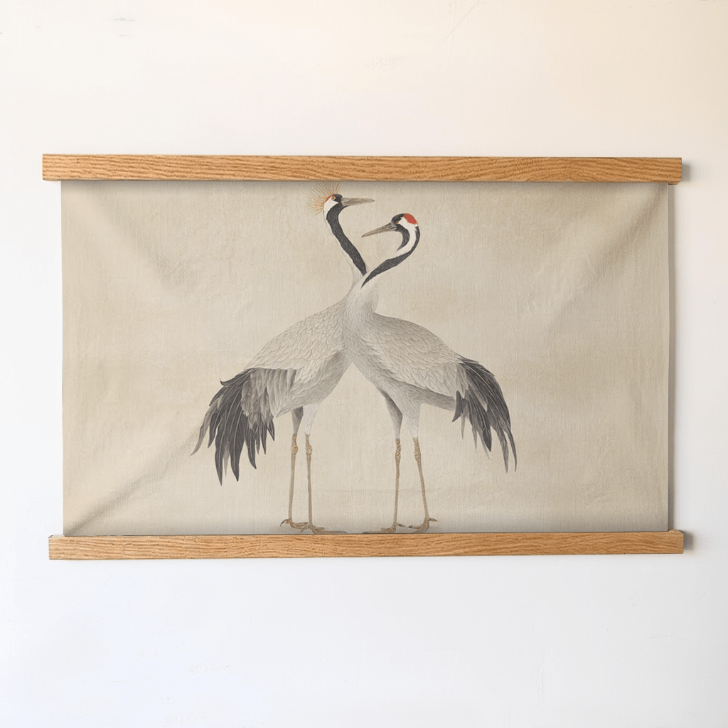 Crane Pair - Tapestry - Painted Paper