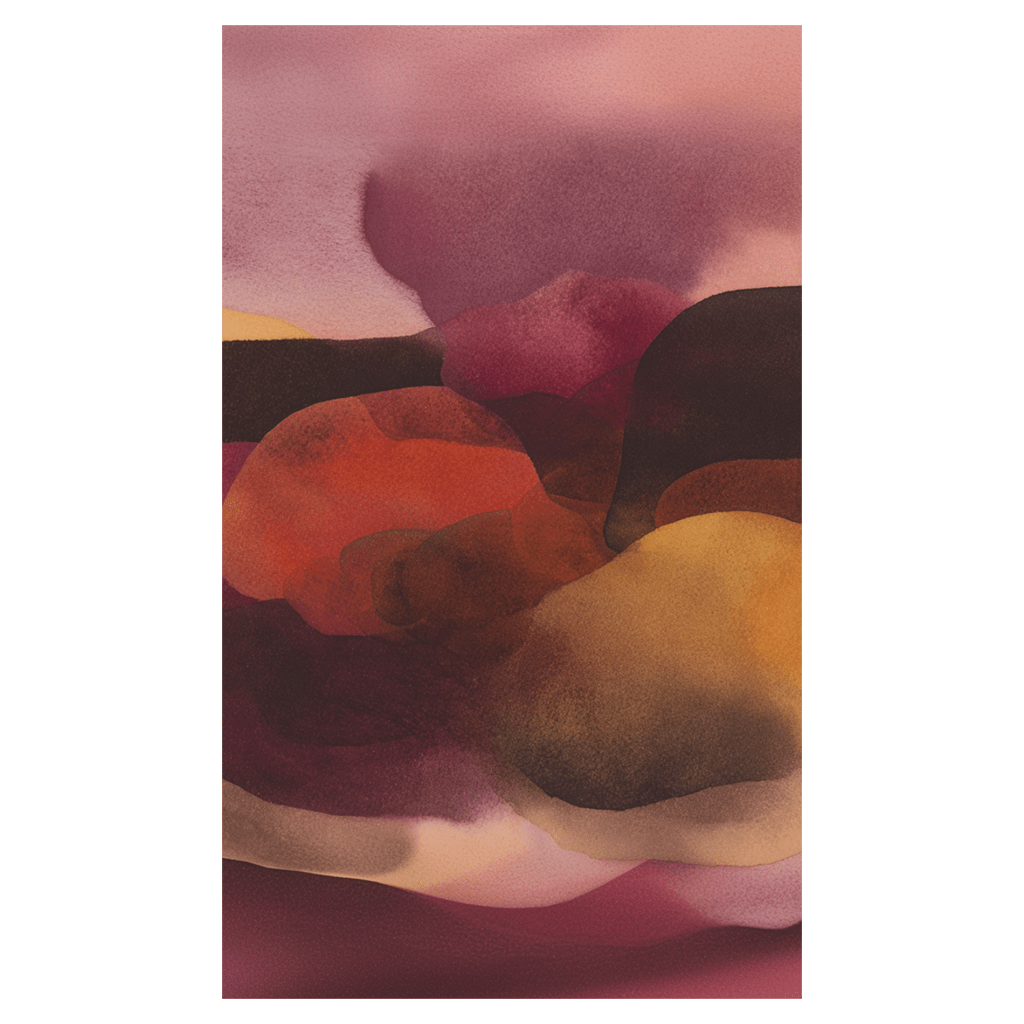 Crimson Haze - Tapestry - Painted Paper