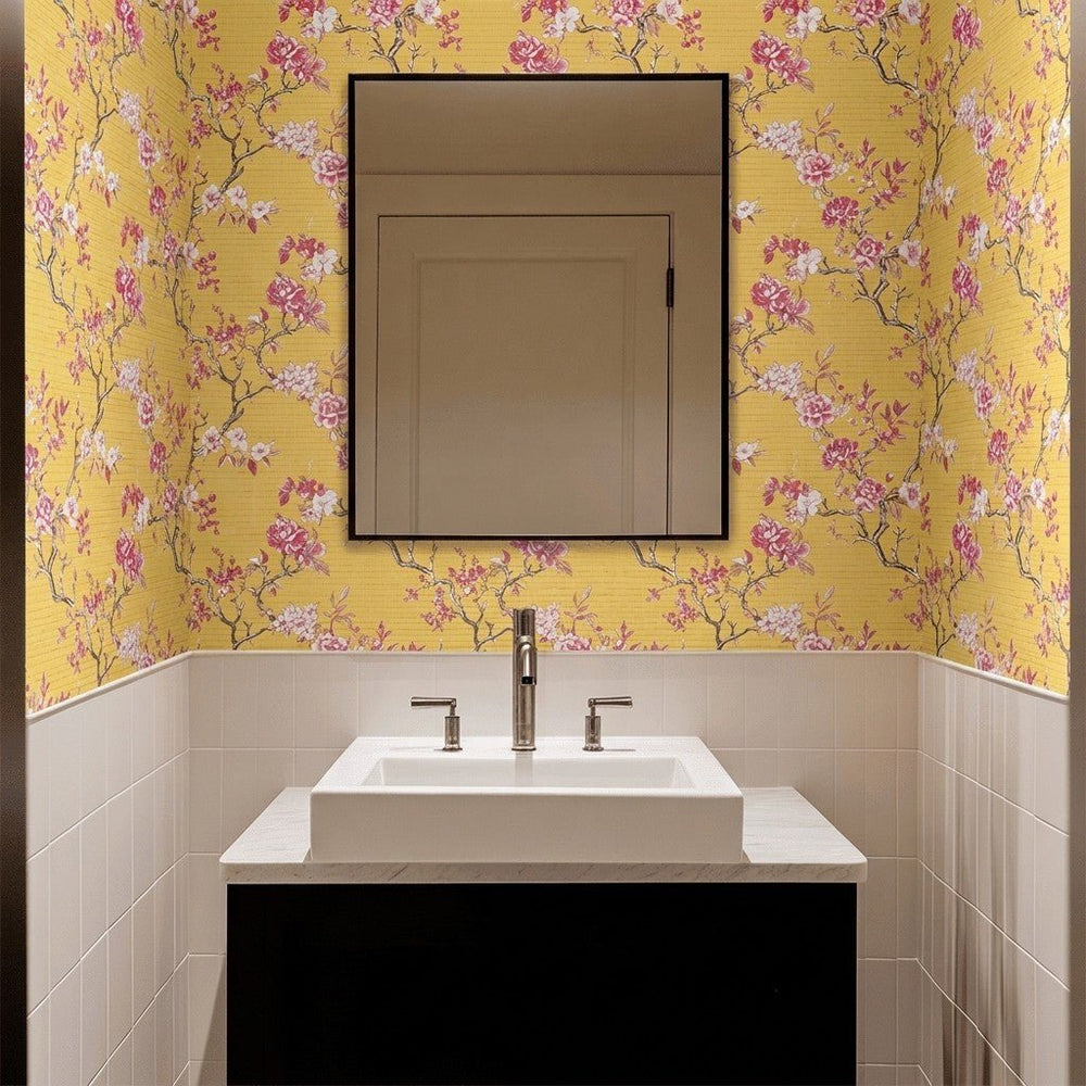 Cromwell Faux Grasscloth Wallpaper - Painted Paper