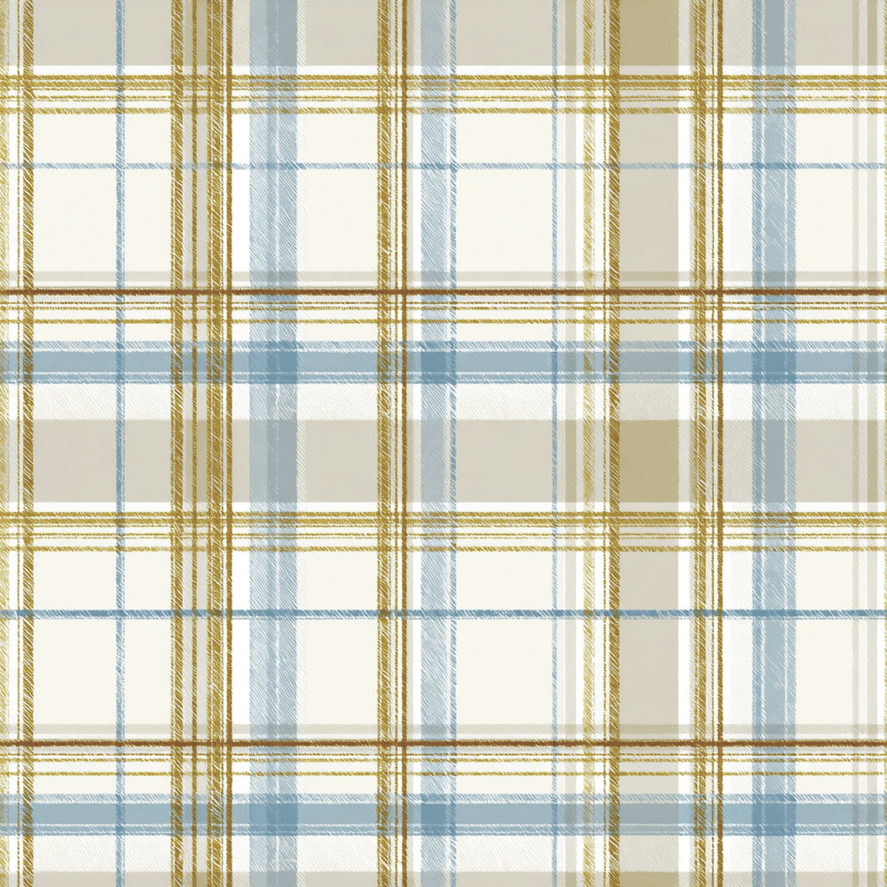 Cross Court Plaid Wallpaper - Painted Paper