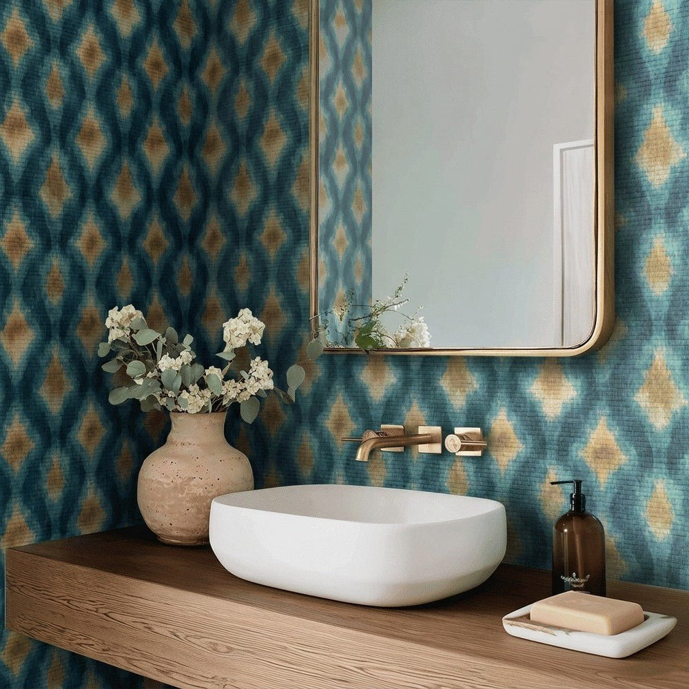 Crown Tapestry Faux Grasscloth Wallpaper - Painted Paper