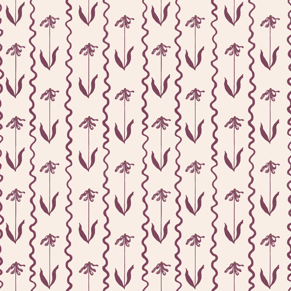 Curtsy - Burgundy Wallpaper - Painted Paper