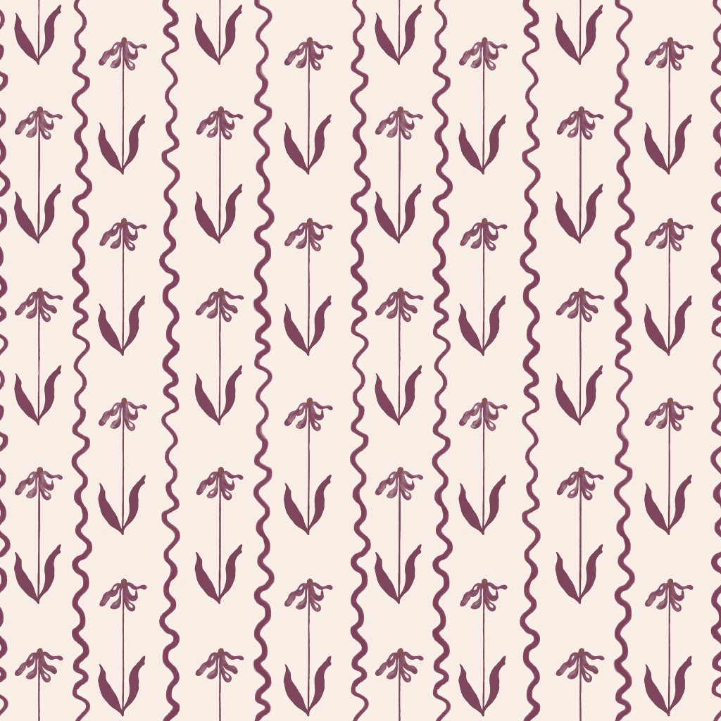 Curtsy - Burgundy Wallpaper - Painted Paper