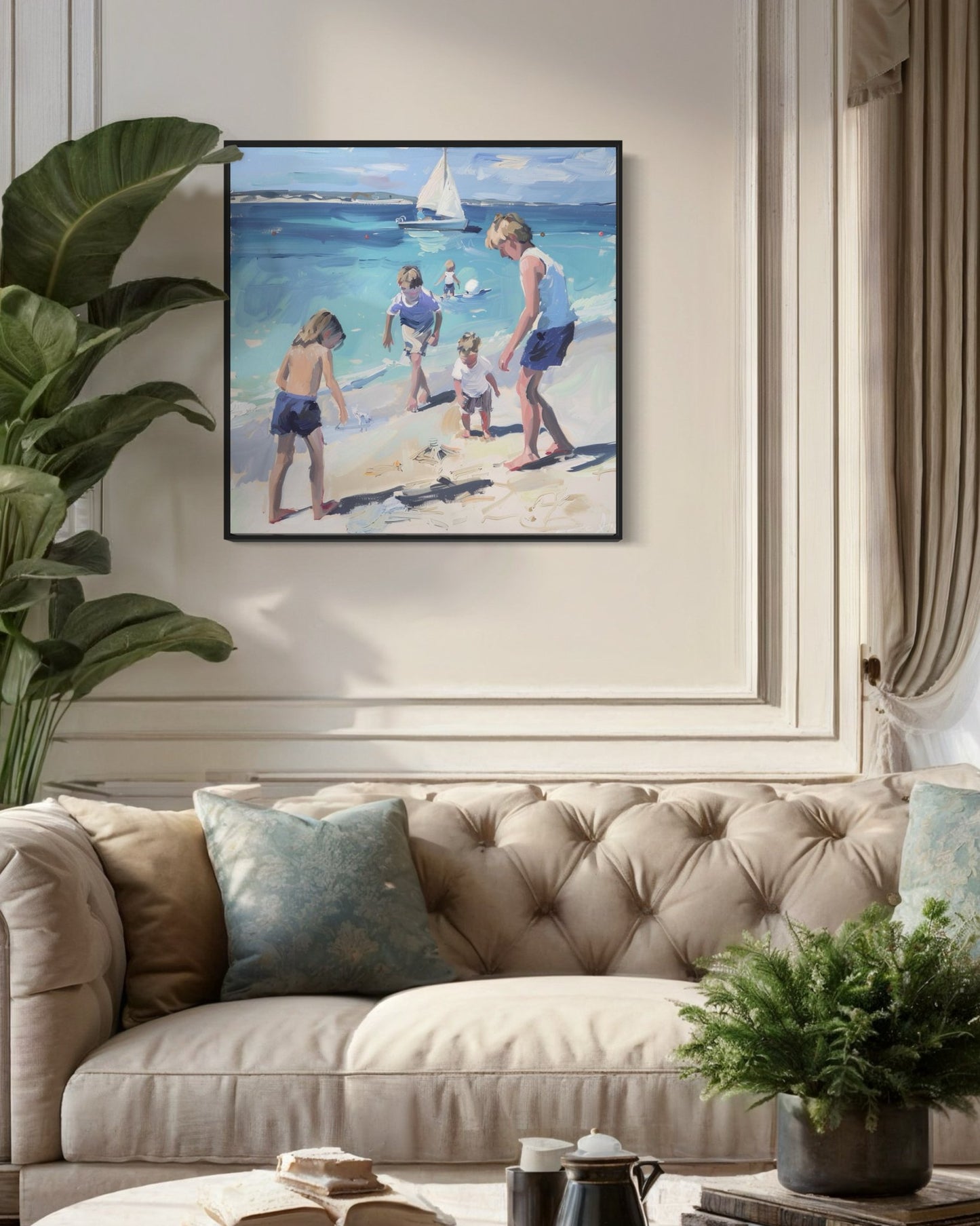 Cyrus Beach Canvas Print - Painted Paper