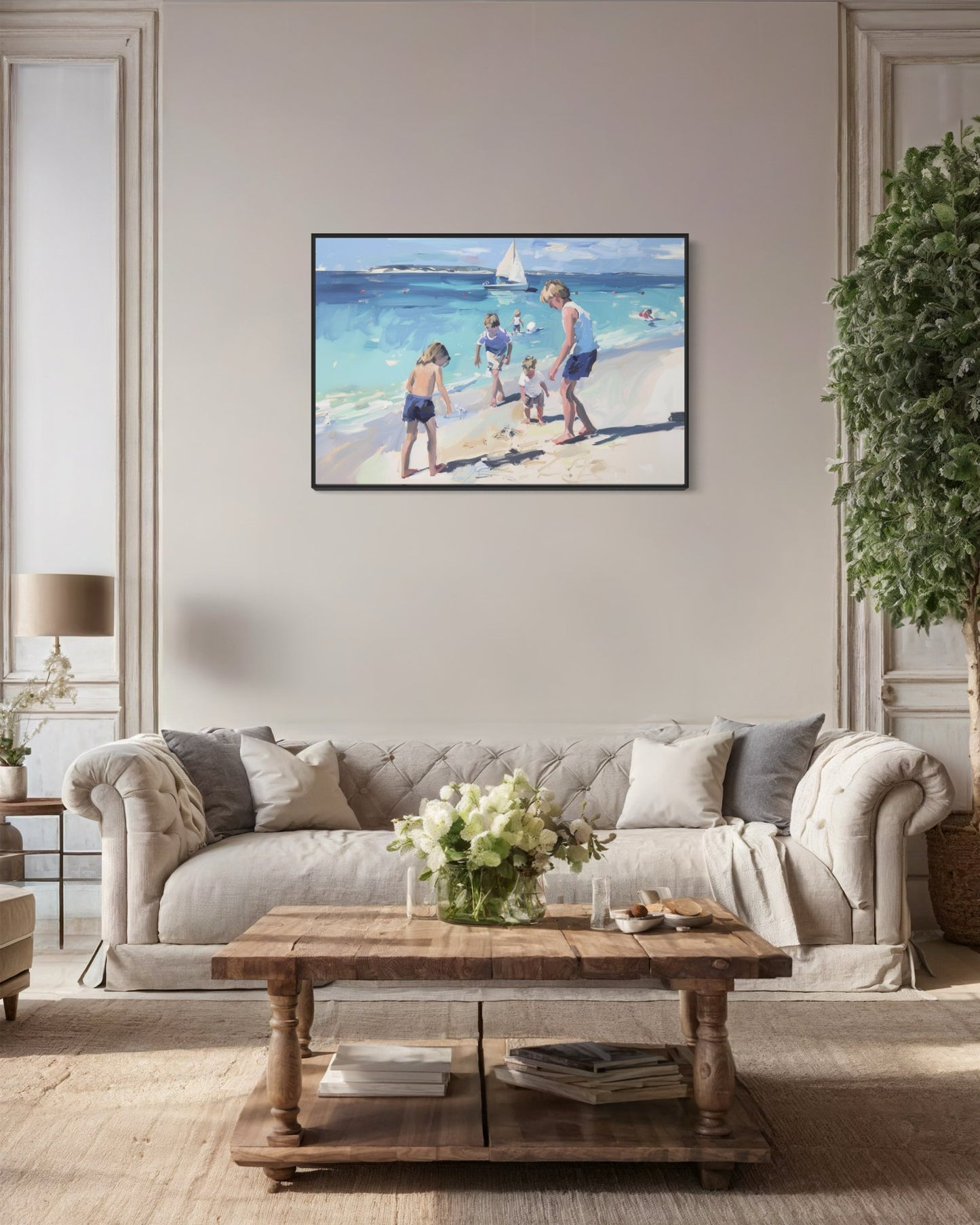 Cyrus Beach Canvas Print - Painted Paper