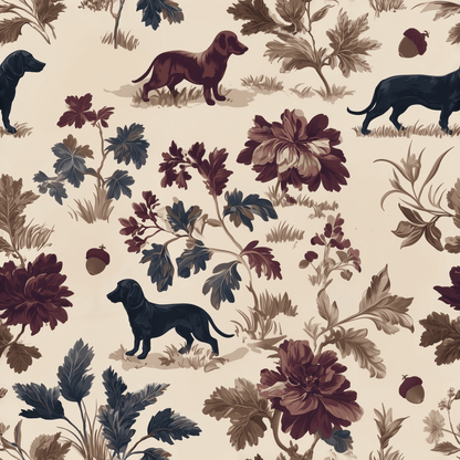 Dachshund Grove Wallpaper - Painted Paper