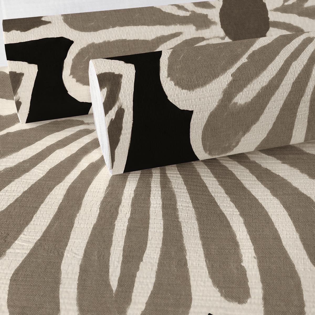 Daisy After Dark Faux Grasscloth Wallpaper - Painted Paper
