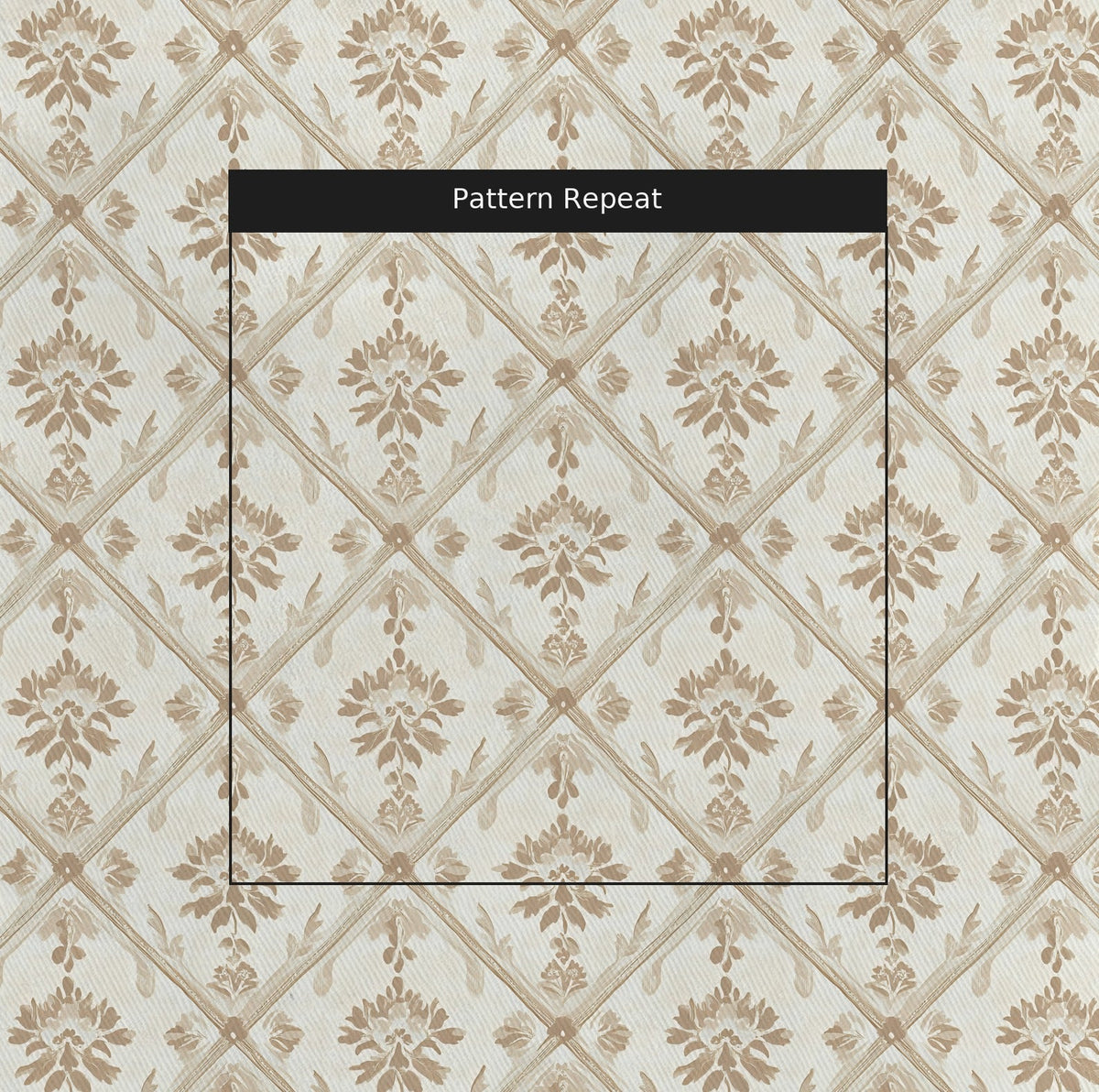 Damask Charm - Fabric - Painted Paper