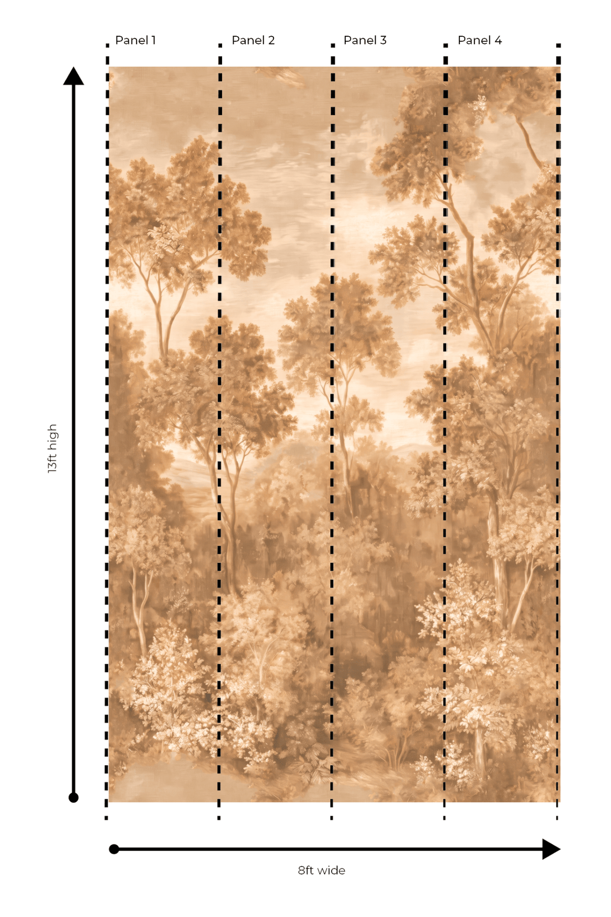 Darkwoods - Wall Mural - Painted Paper