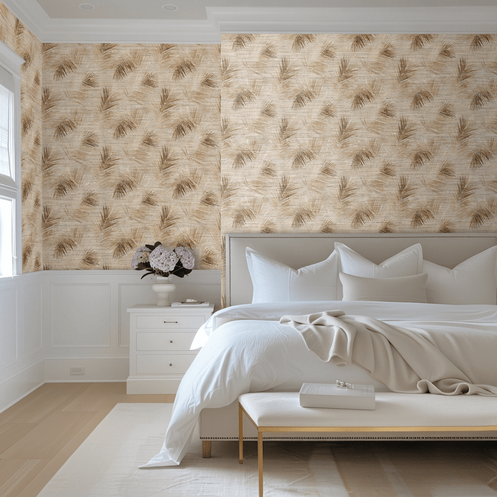 Daybreak Faux Grasscloth Wallpaper - Painted Paper