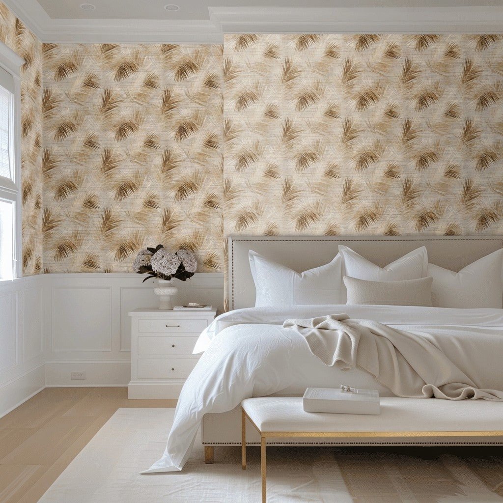 Daybreak Faux Grasscloth Wallpaper - Painted Paper